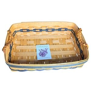Longaberger 1996 Collectors Club Hostess Serving Tray Basket and Liner